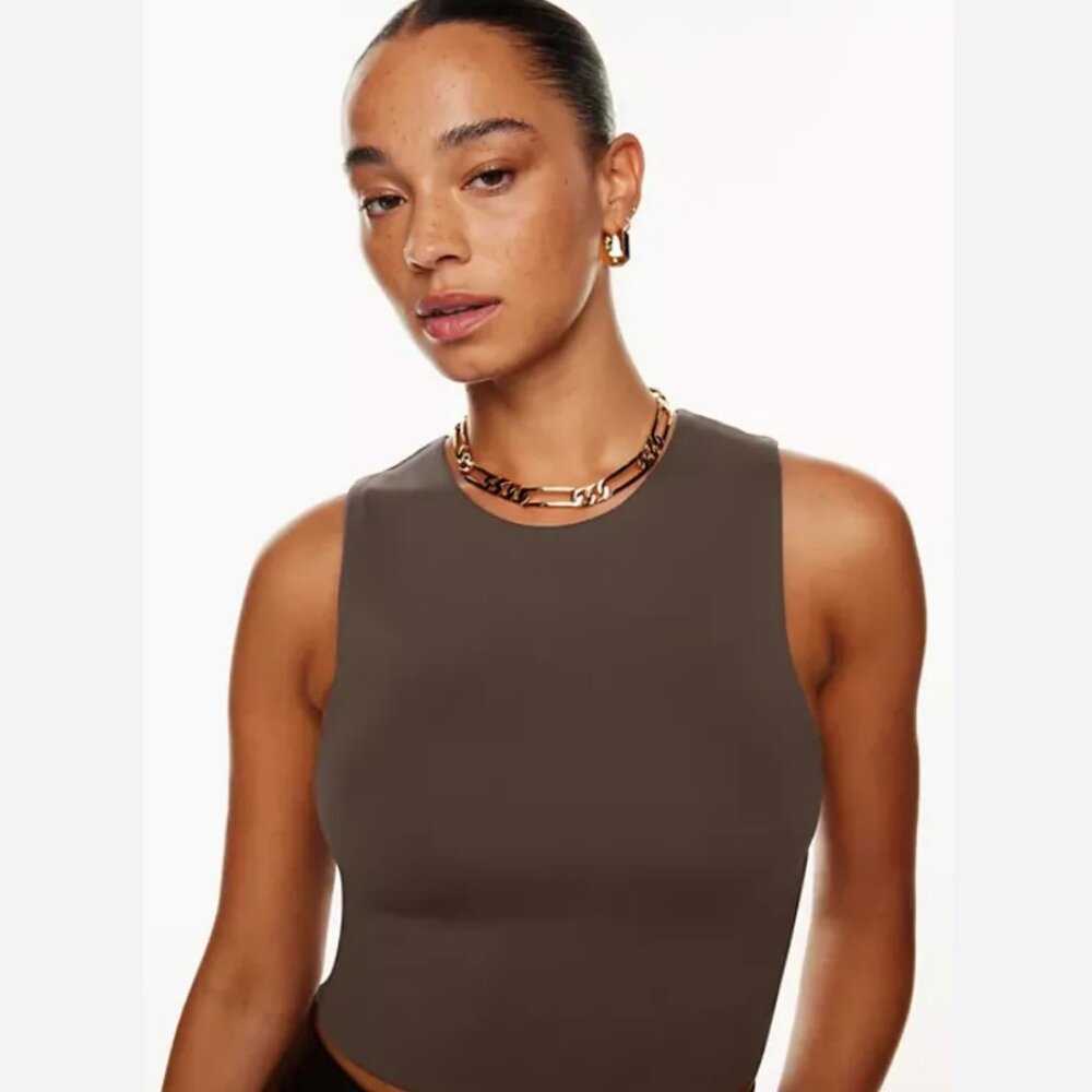 Aritzia Babaton Contour Brown Tank Top Sleeveless - Size Small